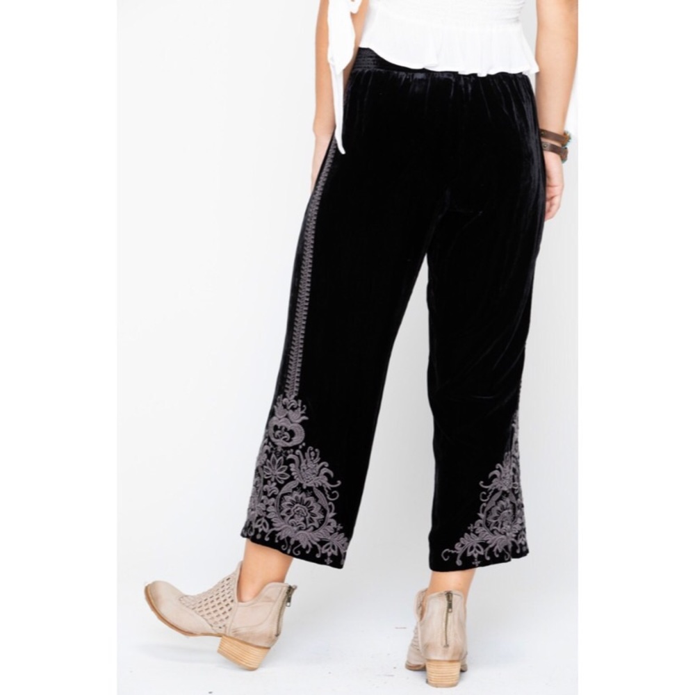 🐨🆕 Johnny Was ❉ Hirsch Velvet Embroidery Pants ❉ - Picture 2 of 8
